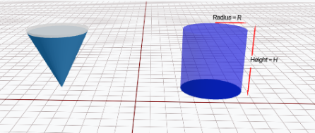 Volume of right circular cone