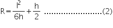 Double click to edit «math xmlns=¨http://www.w3.org/1998/Math/MathML¨»«mi mathvariant=¨normal¨»R«/mi»«mo»=«/mo»«mfrac»«msup»«mi mathvariant=¨normal¨»l«/mi»«mn»2«/mn»«/msup»«mrow»«mn»6«/mn»«mi mathvariant=¨normal¨»h«/mi»«/mrow»«/mfrac»«mo»+«/mo»«mfrac»«mi mathvariant=¨normal¨»h«/mi»«mn»2«/mn»«/mfrac»«mo»§nbsp;«/mo»«mo».«/mo»«mo».«/mo»«mo».«/mo»«mo».«/mo»«mo».«/mo»«mo».«/mo»«mo».«/mo»«mo».«/mo»«mo».«/mo»«mo».«/mo»«mo».«/mo»«mo».«/mo»«mo».«/mo»«mo».«/mo»«mo».«/mo»«mo».«/mo»«mo».«/mo»«mo».«/mo»«mo».«/mo»«mo».«/mo»«mo».«/mo»«mo».«/mo»«mo».«/mo»«mo».«/mo»«mo»(«/mo»«mn»2«/mn»«mo»)«/mo»«/math»